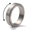 Non-Tarnish 203 Stainless Steel Rotating Spinner Fidget Band Rings for Anxiety Stress Relief RJEW-G118-07P-2