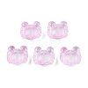 Transparent Spray Painted Glass Beads LS-GLAA-N035-026-C05-1