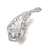 Brass Micro Pave Clear Cubic Zirconia Charms LS-KK-CBA15EE-06P-2