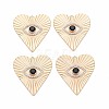 Brass Micro Pave Clear & Black Cubic Zirconia Pendants KK-S356-752-3