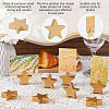 4 Sets Wood Name Card Clip AJEW-FH0009-24A-4