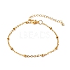 304 Stainless Steel Paperclip & Satellite Chains Bracelet Set BJEW-JB06523-4