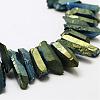 Electroplated Natural Quartz Crystal Beads Strands G-A142-03N-3