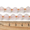 Natural Rose Quartz Beads Strands G-K387-A08-02-5