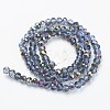 Electroplate Transparent Glass Beads Strands EGLA-A034-T4mm-R02-2