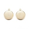 Ion Plating(IP) 304 Stainless Steel Pendant Cabochon Settings STAS-G127-13-14mm-G-2