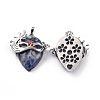 Natural Sodalite Pendants G-P496-02P-01-2