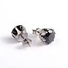 Round Cubic Zirconia Stud Earrings EJEW-H306-39-4mm-1