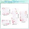 200 Pcs 4 Styles White Cardboard Display Cards CDIS-CA0001-13-2