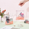 Valentine's Day Rectangle Transparent PVC Storage Bags with Handle ABAG-WH0038-38-3
