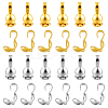 500Pcs 2 Colors Brass Bead Tips KK-ME0003-42-1