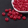 Opaque Acrylic European Large Hole Beads PL338-5-1