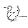 316 Surgical Stainless Steel Clip on Nose Rings WGA7223-09-5