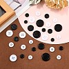 100Pcs 10 Styles Resin Buttons RESI-YW0003-14-5