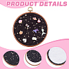 Flat Round Polyester & Acrylic Wall Mounted Brooch Organizer Display Boards AJEW-WH20006-30A-6