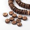 Natural Coconut Shell Rondelle Bead Strands COCB-O001-03-2