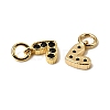 Brass Micro Pave Cubic Zirconia Charms ZIRC-F111-08G-01-2
