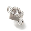 Rack Plating Brass Cubic Zirconia Heart Links Connector Charms KK-M014-01G-P-2
