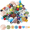 120Pcs 7 Styles Handmade Lampwork Beads LAMP-SC0001-59-1