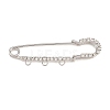 Iron Rhinestone Safety Pins Brooch Findings IFIN-A021-01B-P-1