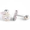 201 Stainless Steel Barbell Cartilage Earrings EJEW-R147-23-4