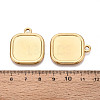 304 Stainless Steel Pendant Cabochon Settings STAS-N108-73G-3