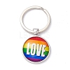 Pride Style Glass Keychain LS-KEYC-F033-01G-1