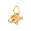 925 Sterling Silver Letter Charms with Jump Rings STER-R008-01G-H-2
