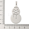 Christmas Theme 304 Stainless Steel Pendants STAS-Q005-01P-03-3