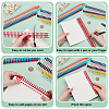 140Pcs 14 Colors Platic Binding Combs FIND-WA0001-15-3