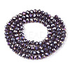 Electroplate Glass Beads Strands EGLA-A044-P3mm-B11-3
