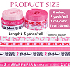 6 Rolls 6 Colors Polyester Awareness Ribbon Printed Grosgrain Ribbon OCOR-WR0001-53-2