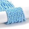 Electroplate Opaque Glass Beads Strands EGLA-A035-P4mm-A08-1