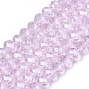Electroplate Glass Beads Strands EGLA-A034-T6mm-A22-1