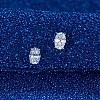 Rhodium Plated 925 Sterling Silver Micro Pave Cubic Zirconia Ear Studs for Women EJEW-P231-02P-3