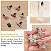 6Pcs 6 Style Teardrop Star Moon Natural Gemstone Air Vent Clips & 1Pc Resin Car Mini Hooks JEWB-AB00029-4