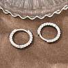 Brass Huggie Hoop Earrings KK-CBA8324-18B-P-2
