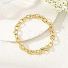 6MM Brass Cable Chain Bracelets with S Clasps BJEW-JB14255-1