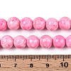 Dyed Synthetic Fossil Beads Strands G-T139-8mm-66C-5