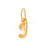925 Sterling Silver Letter Charms with Jump Rings STER-R008-01G-J-1