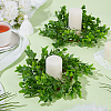 2Pcs Cloth Artificial Leaf Candle Rings Wreath AJEW-SP0004-47B-4