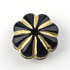 Flower Plating Acrylic Beads PACR-Q102-67B-1