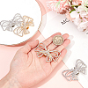 4Pcs 2 Colors Bowknot Alloy Rhinestone Shoe Decorations FIND-CP0002-23-3
