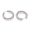 Tarnish Resistant 201 Stainless Steel Huggie Hoop Earrings EJEW-O095-05-06-2