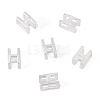6Pcs 925 Sterling Silver Hollow Initial Beads STER-TA0001-53H-2