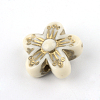 Flower Plating Acrylic Beads X-PACR-Q102-138A-2