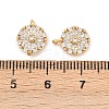 Brass Micro Pave Clear Cubic Zirconia Charms KK-G544-07G-04-3