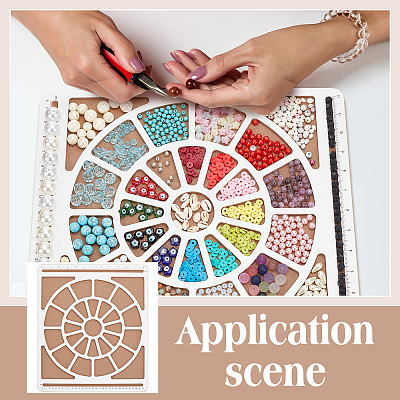 Wooden Bead Design Boards WOOD-WH0042-26D-1