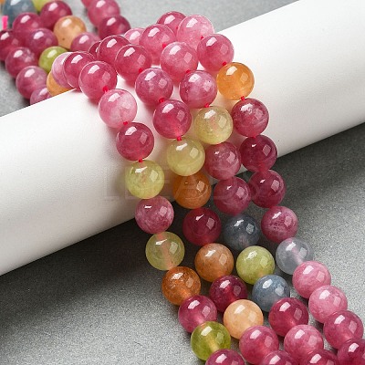 Dyed Natural Malaysia Jade Beads Strands G-G021-02B-16-1