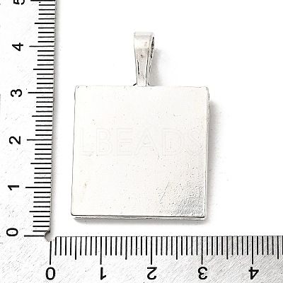 Tibetan Style Alloy Pendant Cabochon Settings TIBE-T003-20AS-RS-1